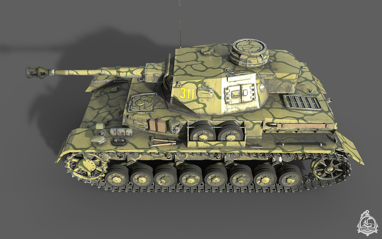 【blender建模】IV号战车G型（图ZNDA2NDkzNDE2） - 机械/交通 - 站酷设计师ennuishao原创素材 - 站酷ZCOOL