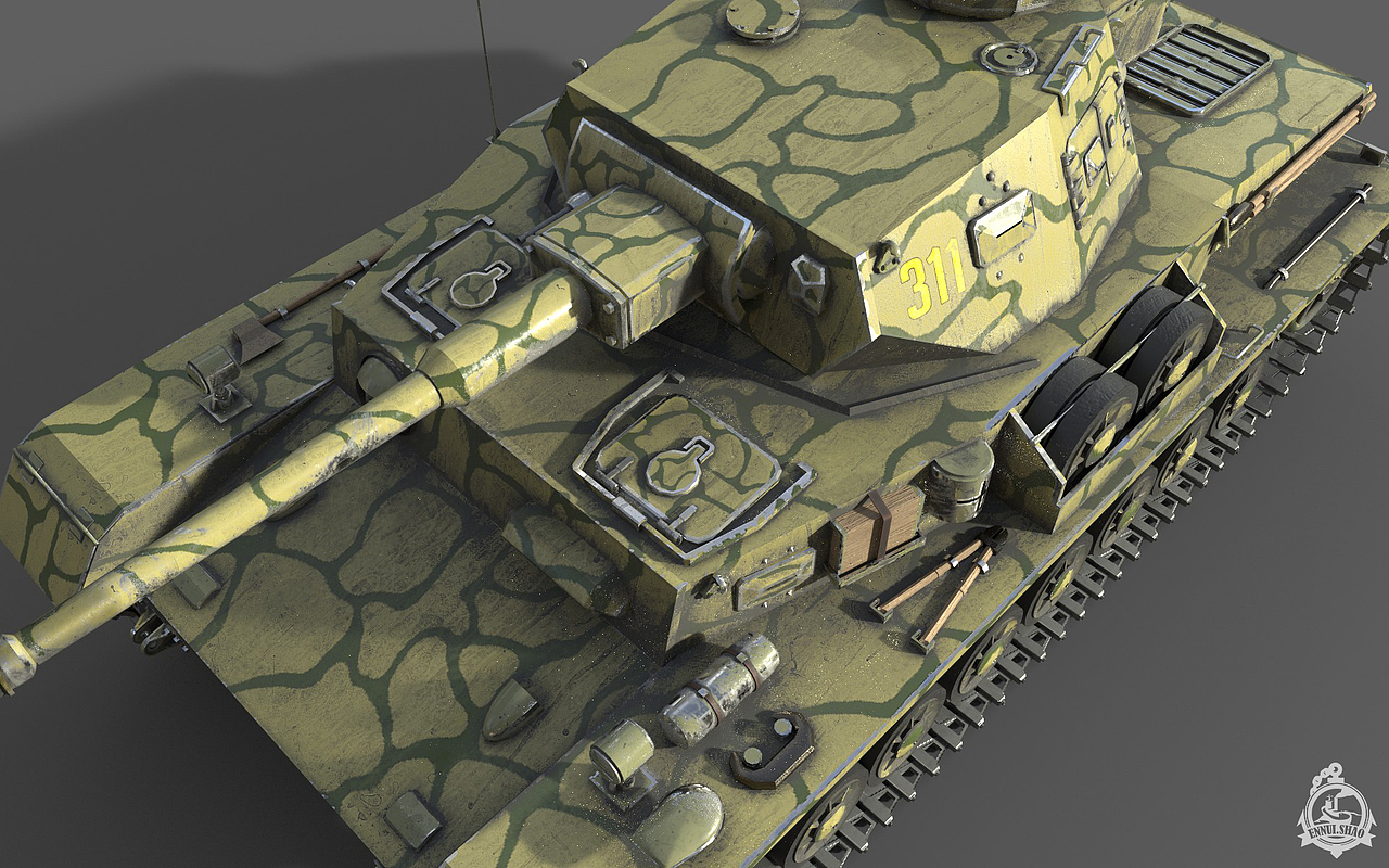 【blender建模】IV号战车G型（图ZNDA2NDkzNDI4） - 机械/交通 - 站酷设计师ennuishao原创素材 - 站酷ZCOOL