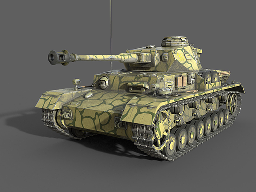 【blender建模】IV号战车G型