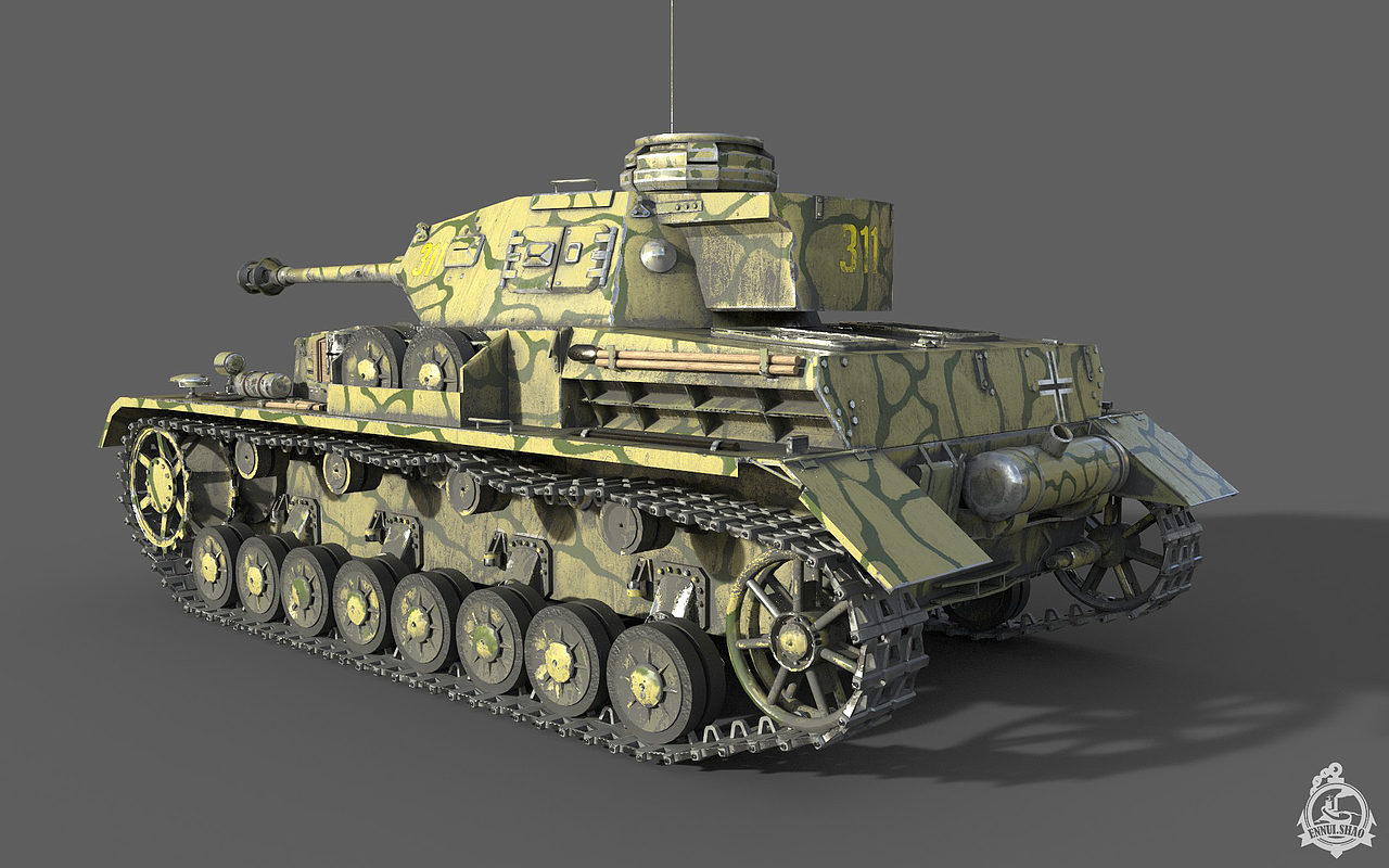 【blender建模】IV号战车G型（图ZNDA2NDkzNzMy） - 机械/交通 - 站酷设计师ennuishao原创素材 - 站酷ZCOOL
