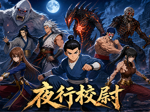 自制AI动画短剧【夜行校尉】预告