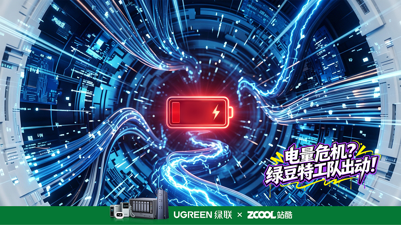 《电量危机？绿豆特工队出动！》（图ZNDA2NTA0MjM2） - AI作品 - 站酷设计师米谷日常migo原创素材 - 站酷ZCOOL