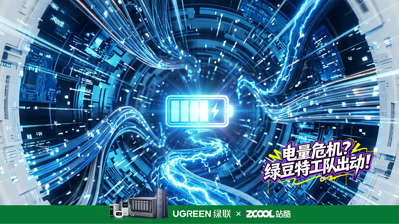 《电量危机？绿豆特工队出动！》（图ZNDA2NTA0MjQw） - AI作品 - 站酷设计师米谷日常migo原创素材 - 站酷ZCOOL