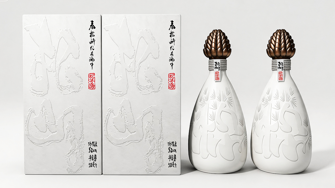 松子酒创意包装设计（图ZNDA2NTA2NTA4） - 包装 - 站酷设计师成守乾DESIGNER原创素材 - 站酷ZCOOL
