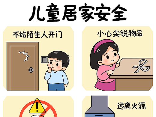 儿童居家安全海报