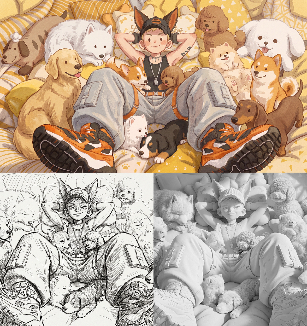 IP设计·犬系Trainer（图ZNDA2NTExOTMy） - 人物/生物 - 站酷设计师我石头呢原创素材 - 站酷ZCOOL