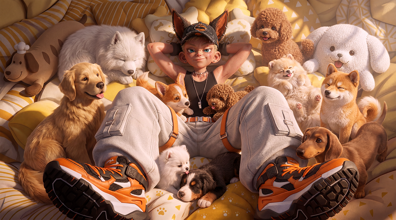 IP设计·犬系Trainer（图ZNDA2NTEyMDAw） - 人物/生物 - 站酷设计师我石头呢原创素材 - 站酷ZCOOL
