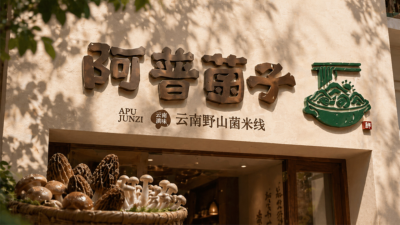阿普菌子｜云南野山菌米线品牌设计（图ZNDA2NTM3OTE2） - 品牌 - 站酷设计师波妞caitlin原创素材 - 站酷ZCOOL