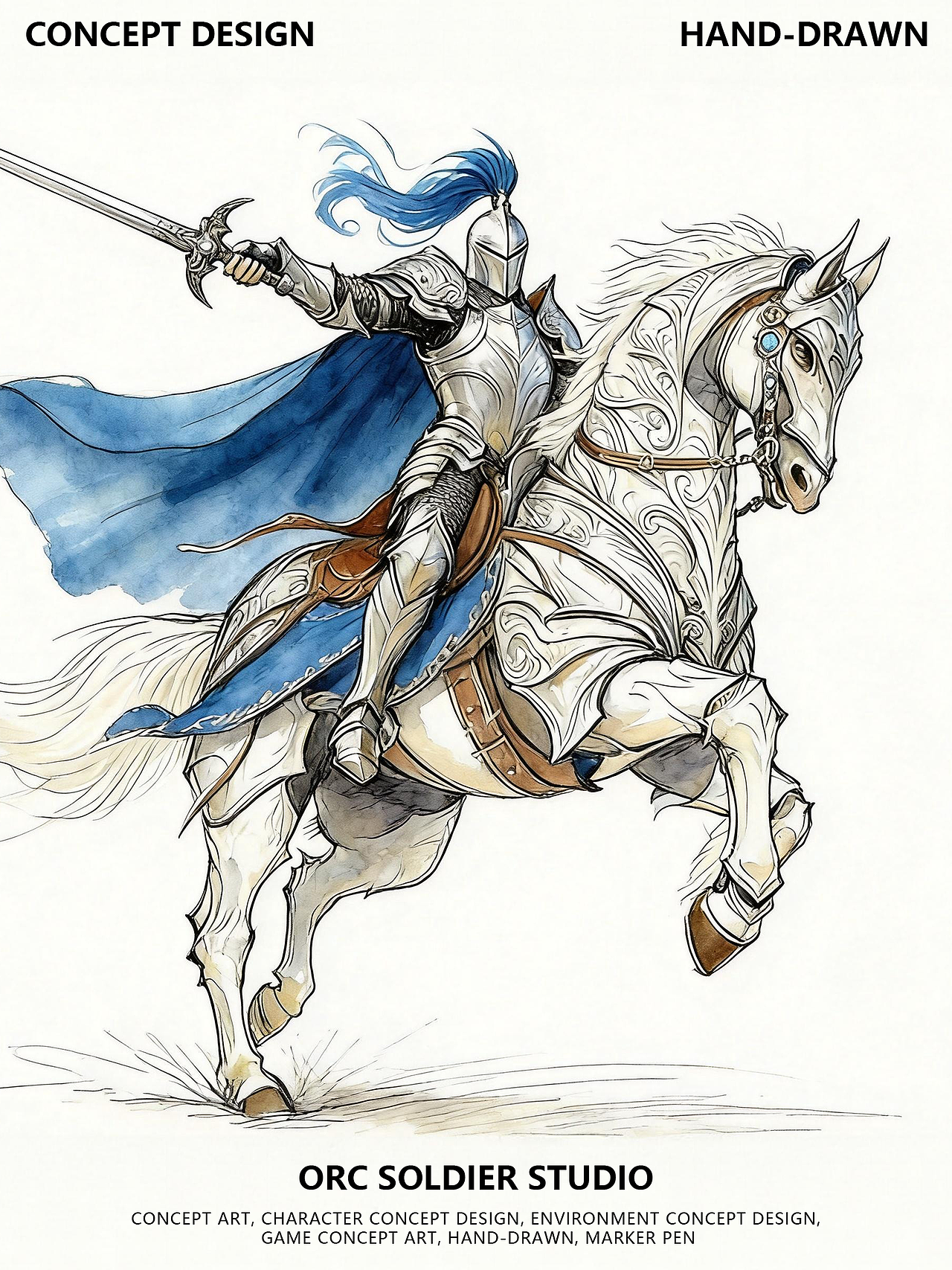 《骑士与巨龙》手绘角色概念设计4（图ZNDA2NTQ5MjE2） - 概念设定 - 站酷设计师兽人小兵Henry原创素材 - 站酷ZCOOL