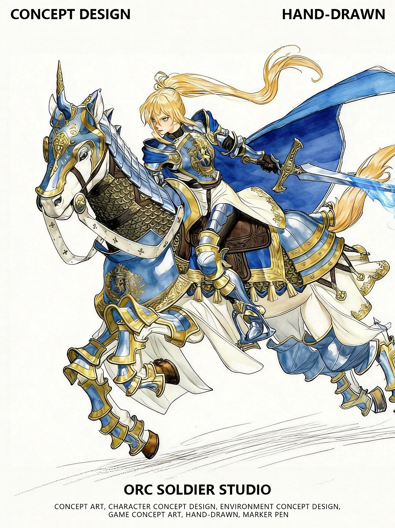 《骑士与巨龙》手绘角色概念设计4（图ZNDA2NTQ5MjEy） - 概念设定 - 站酷设计师兽人小兵Henry原创素材 - 站酷ZCOOL