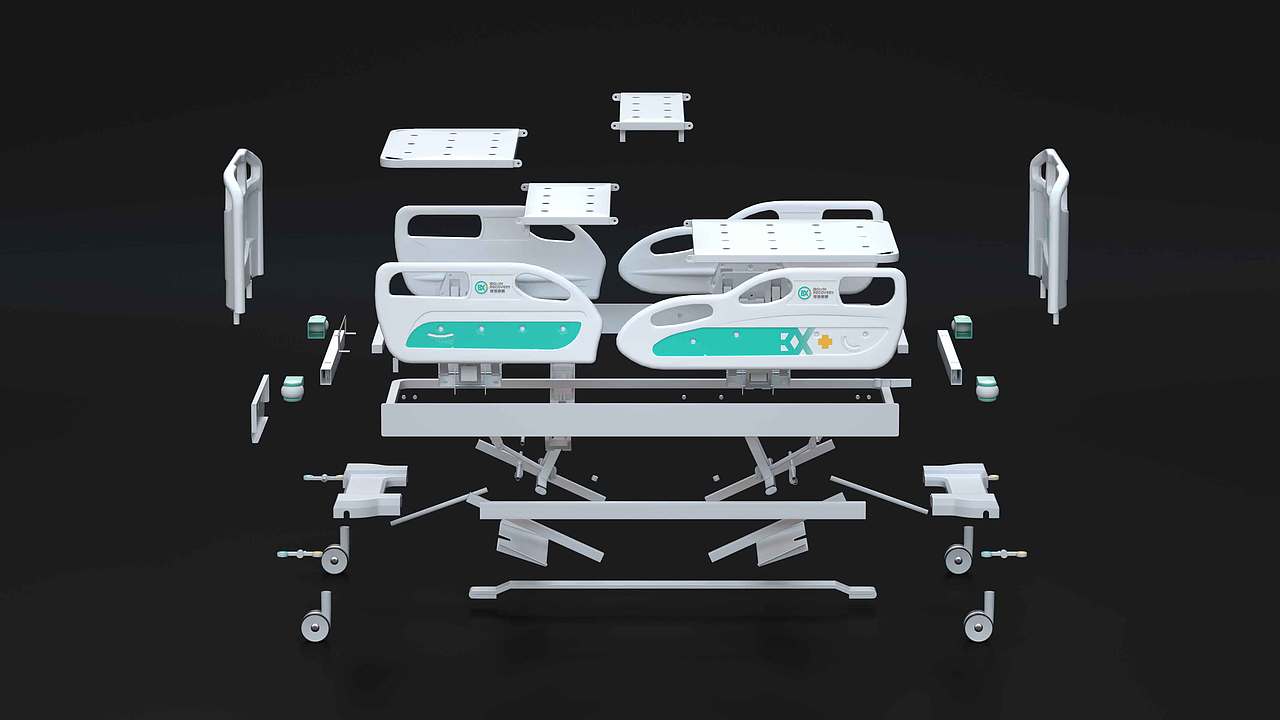 医疗护理床｜博信康复产品工业设计（图ZNDA2NTU0Nzg0） - 工业用品/机械 - 站酷设计师明格品牌设计原创素材 - 站酷ZCOOL