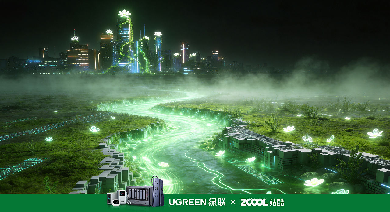 绿联百校行—《一秒满电》（图ZNDA2NTU0NjI0） - AI作品 - 站酷设计师因木西西里原创素材 - 站酷ZCOOL