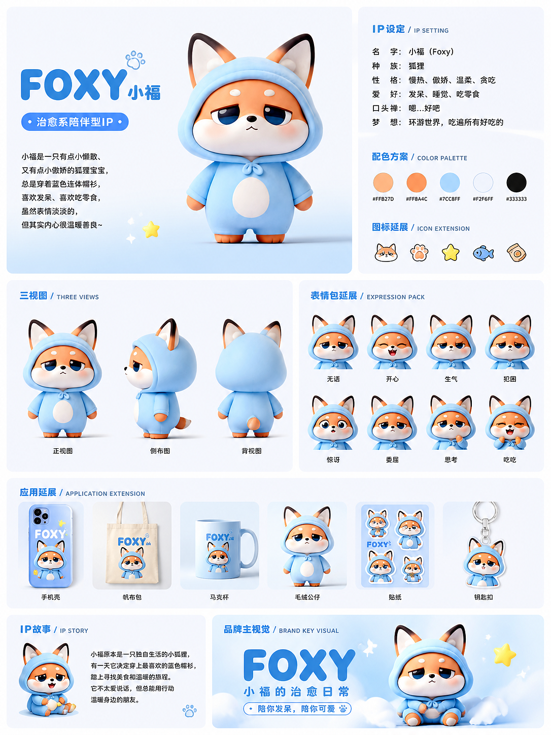 超级可爱的狐狸🦊IP形象设计，治愈系设计（图ZNDA2NTU5NDAw） - IP形象 - 站酷设计师清屿IP形象设计原创素材 - 站酷ZCOOL