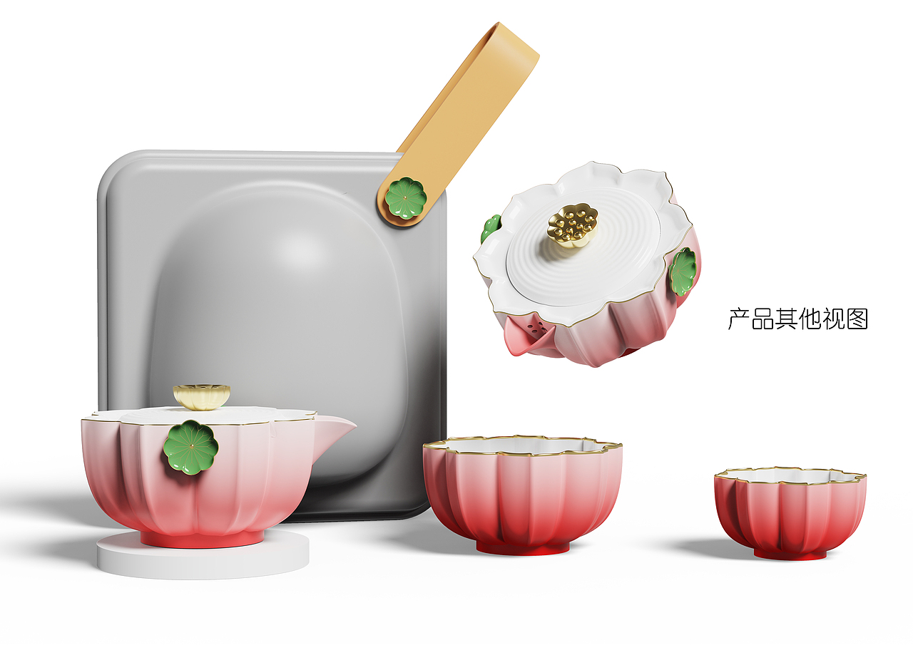 《莲香茶语》便携式旅行茶具（图ZNDA2NTYyMTcy） - 生活用品 - 站酷设计师760912096原创素材 - 站酷ZCOOL