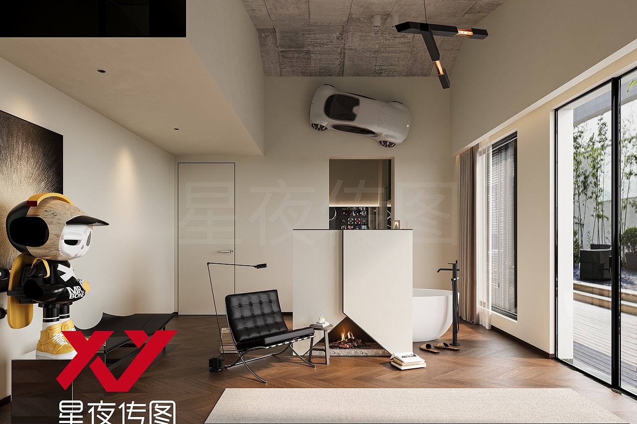 「工业风 + 涂鸦，这才是年轻人的洗澡仪式感」（图ZNDA2NTc0MTI0） - 家装设计 - 站酷设计师孟西原创素材 - 站酷ZCOOL