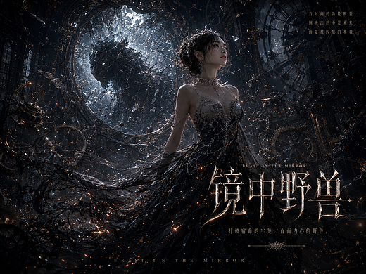 《镜中野兽》AI音乐MV视觉设计｜暗黑哥特 × 觉醒