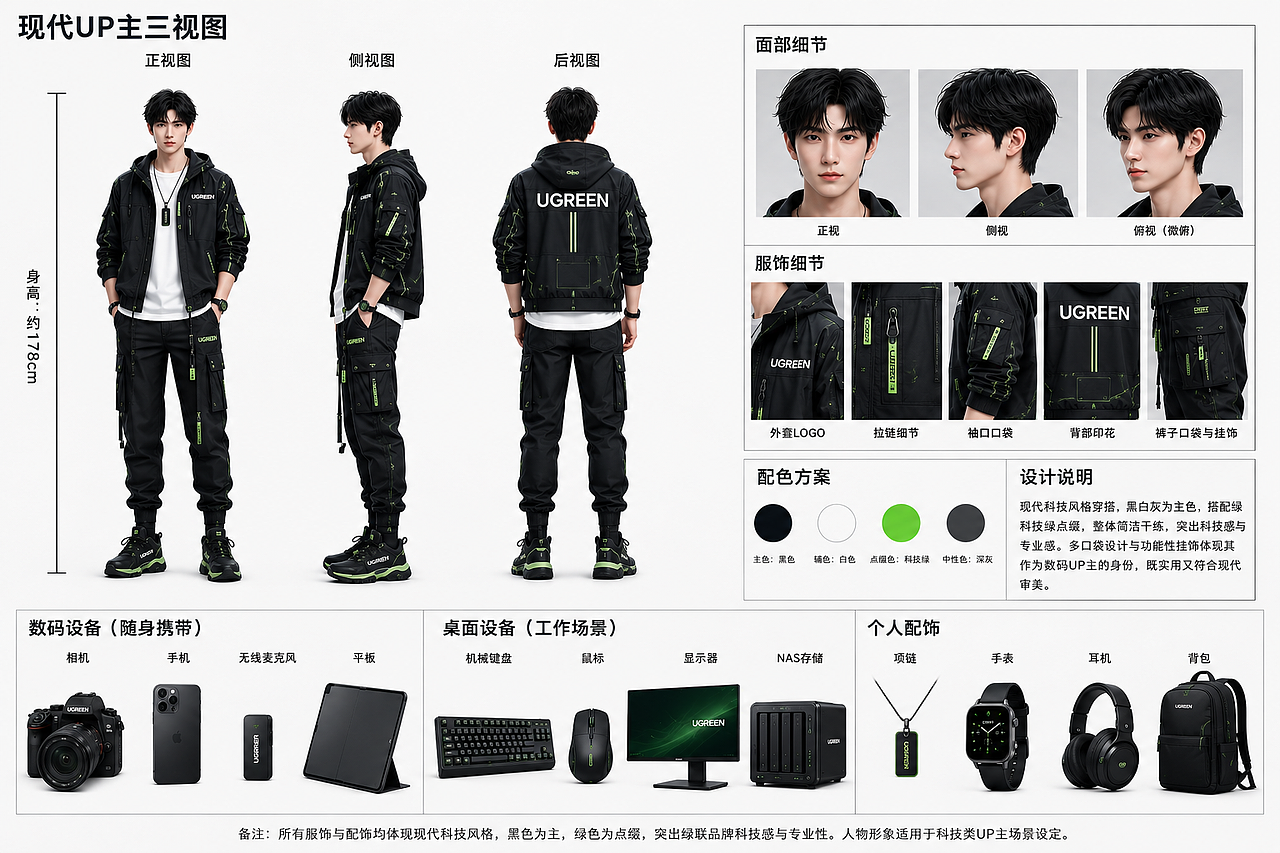 绿联|科技守护，数据永不丢失（图ZNDA2NTkxODk2） - AI作品 - 站酷设计师熊只只呀原创素材 - 站酷ZCOOL
