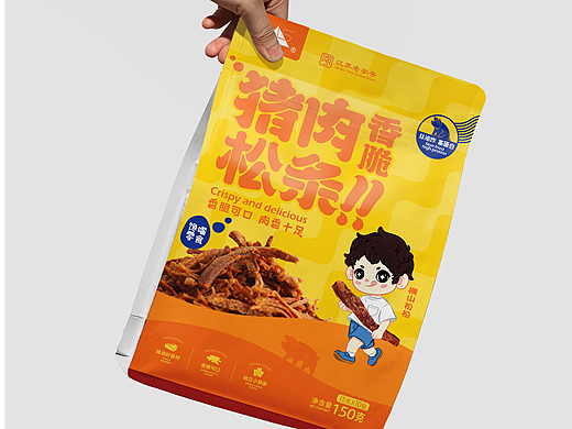 横山牌（江苏老字号）｜香脆猪肉松条包装设计