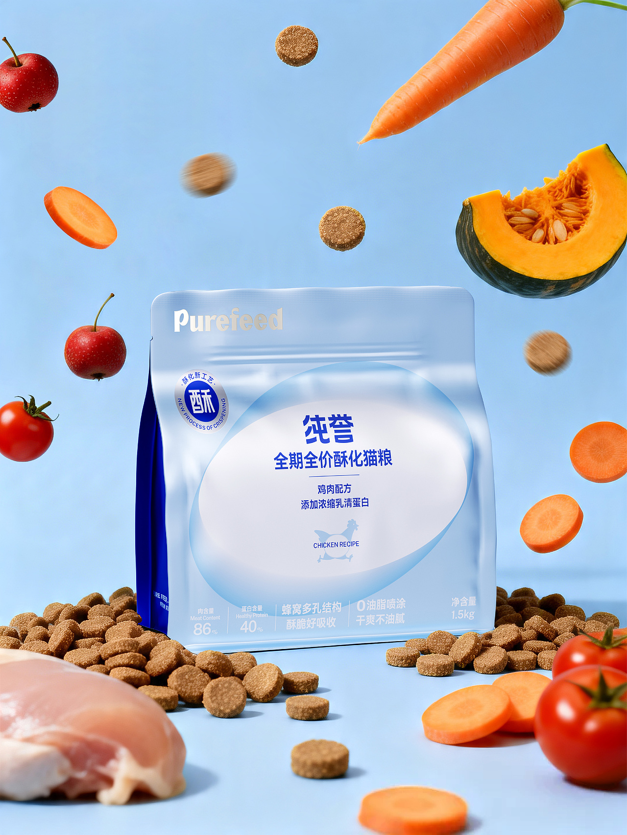 白色至上设计｜纯誉Purefeed宠物猫粮品牌包装设计（图ZNDA2NjA3Mzc2） - 包装 - 站酷设计师白色至上设计原创素材 - 站酷ZCOOL