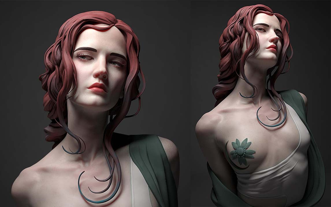 ZBrush-写实女角色模型制作教程。zbrush人物建模教程（图ZNDA2NjEyNjM2） - 人物/生物 - 站酷设计师Alan安澜原创素材 - 站酷ZCOOL