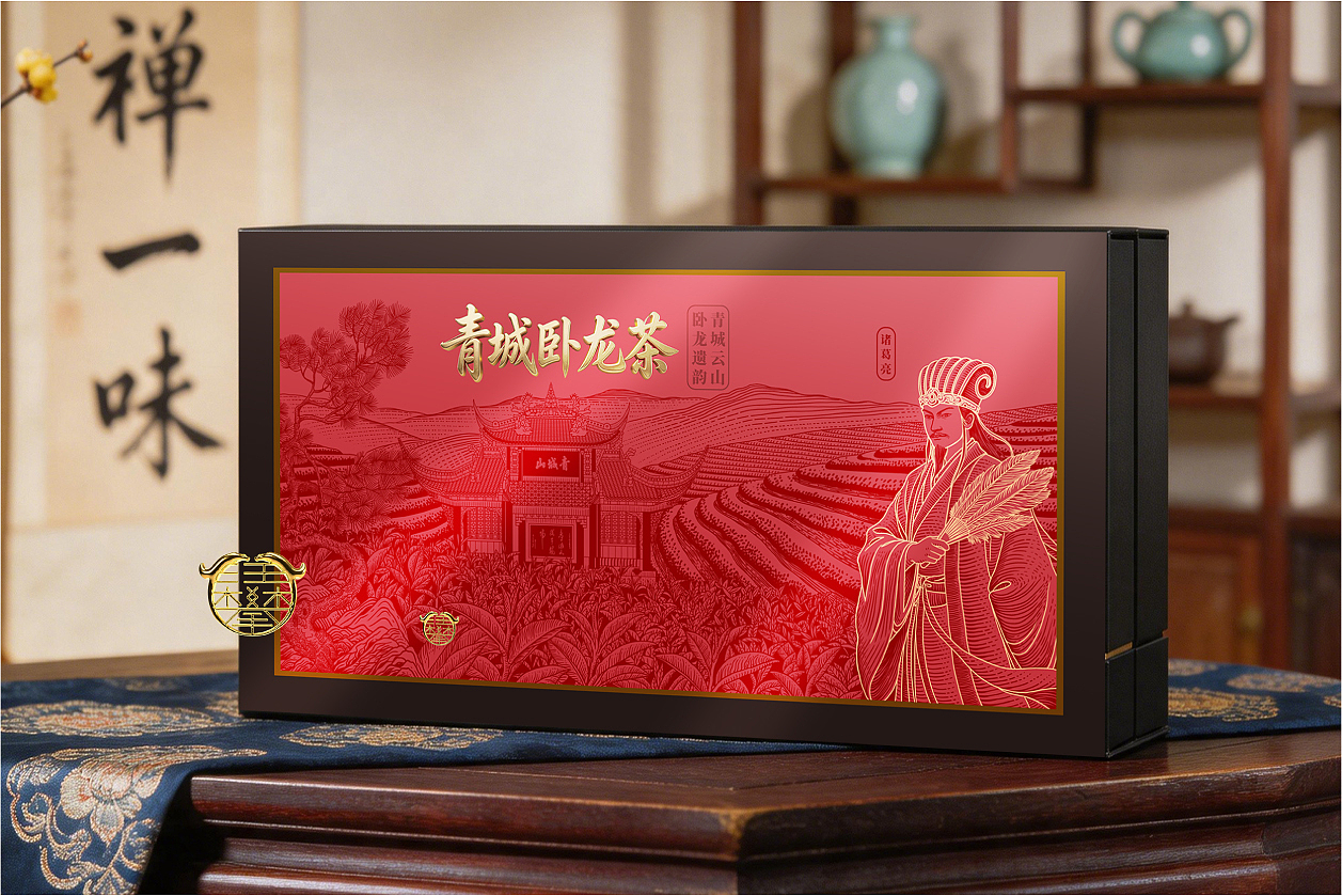 青城卧龙茶叶包装插画设计（图ZNDA2NjE2NjI0） - 包装 - 站酷设计师鲲鹏设计插画汪攀原创素材 - 站酷ZCOOL