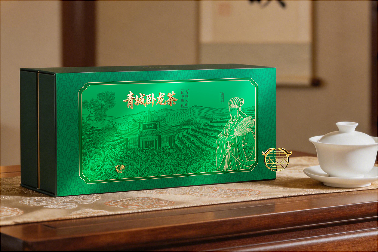 青城卧龙茶叶包装插画设计（图ZNDA2NjE2NjM2） - 包装 - 站酷设计师鲲鹏设计插画汪攀原创素材 - 站酷ZCOOL