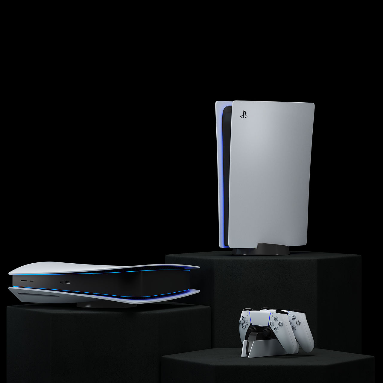 PlayStation5 Renering PS5游戏主机渲染（图ZNDA2NjIyMTYw） - 产品 - 站酷设计师BAdEYe原创素材 - 站酷ZCOOL