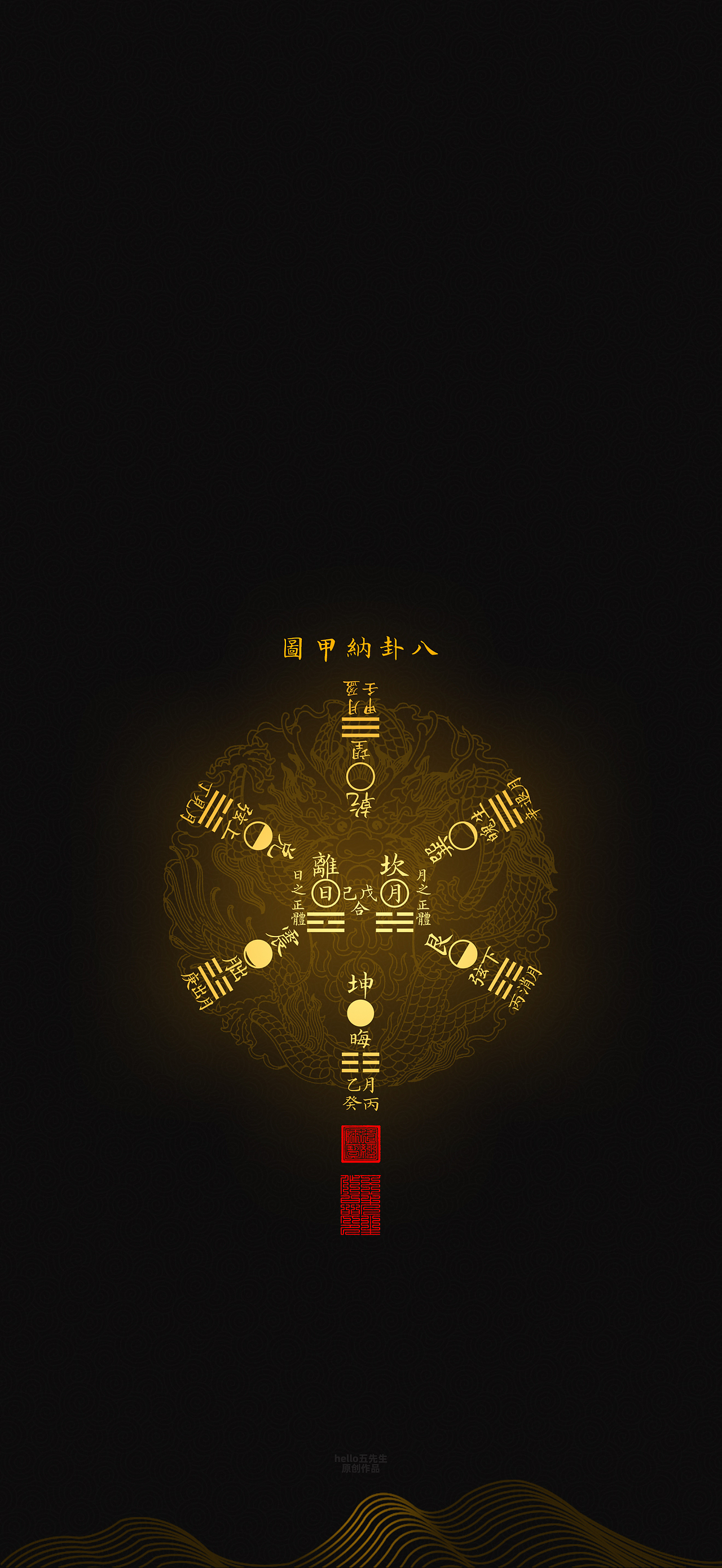 【道教文化】八卦纳甲图（图ZNDA2NjI5NDQ4） - 闪屏/壁纸 - 站酷设计师hello五先生原创素材 - 站酷ZCOOL