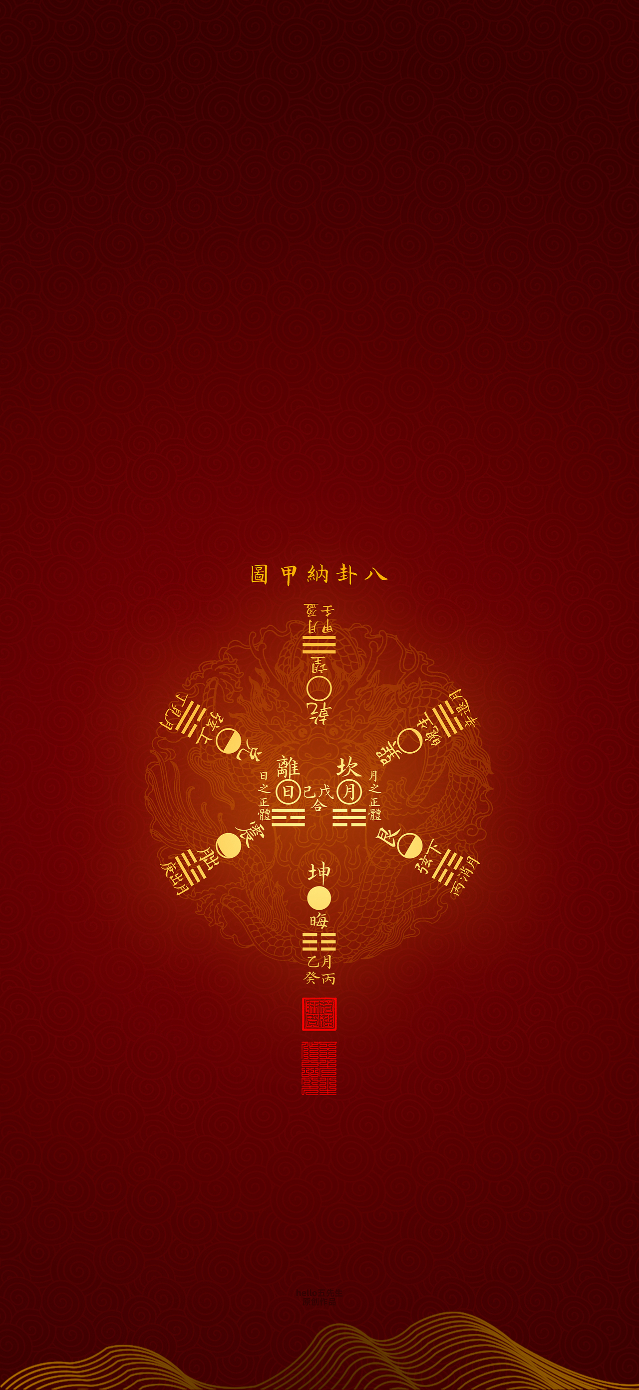 【道教文化】八卦纳甲图（图ZNDA2NjI5NDUy） - 闪屏/壁纸 - 站酷设计师hello五先生原创素材 - 站酷ZCOOL