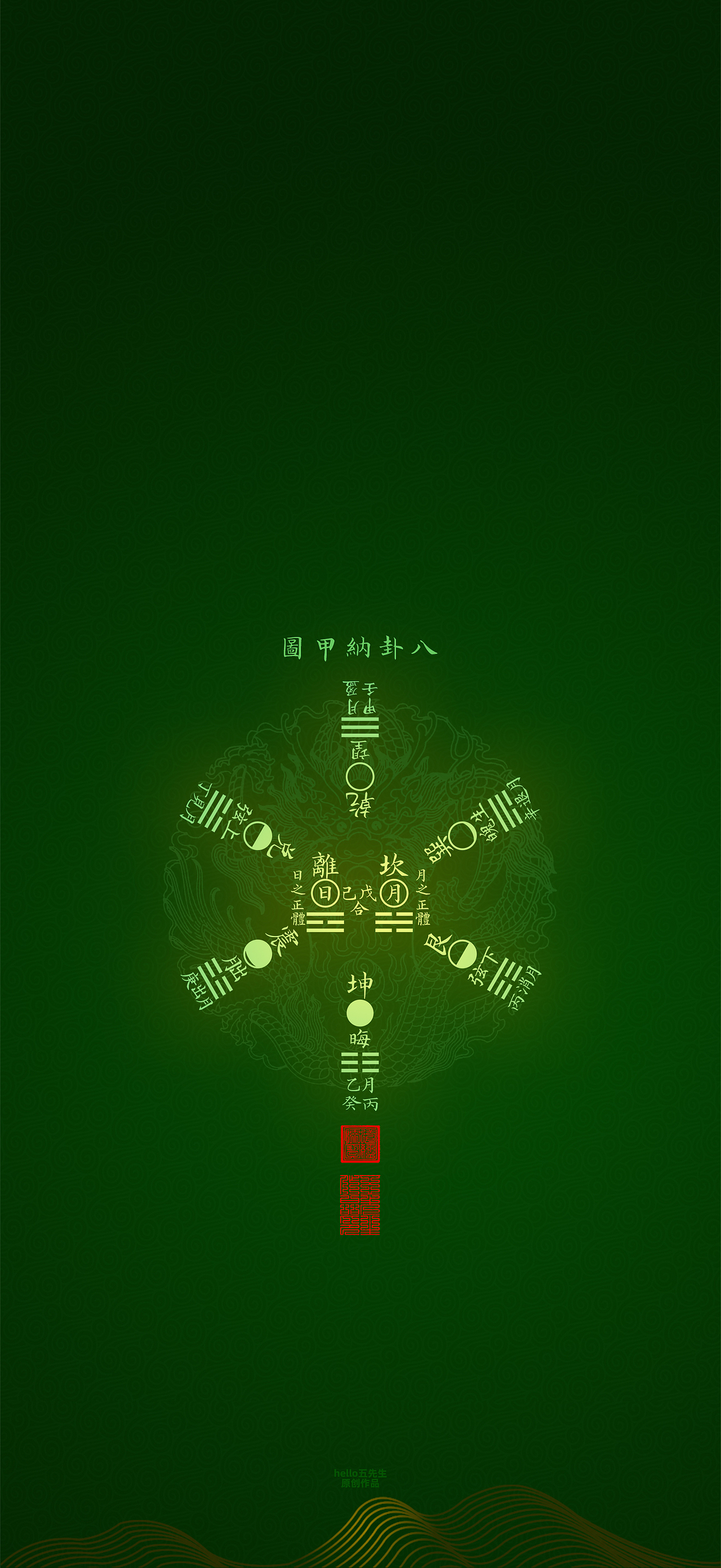 【道教文化】八卦纳甲图（图ZNDA2NjI5NDY4） - 闪屏/壁纸 - 站酷设计师hello五先生原创素材 - 站酷ZCOOL