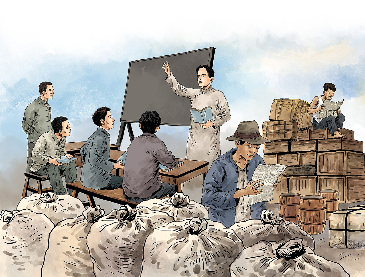 一大·宝藏|爱国主题系列插图（图ZNDA2NjMxMTI4） - 商业插画 - 站酷设计师小德景韵文化原创素材 - 站酷ZCOOL