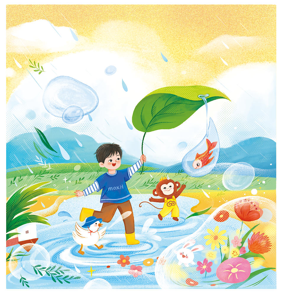 儿童文学插画封面ing（图ZNDA2NjM1ODIw） - 儿童插画 - 站酷设计师默墨染原创素材 - 站酷ZCOOL