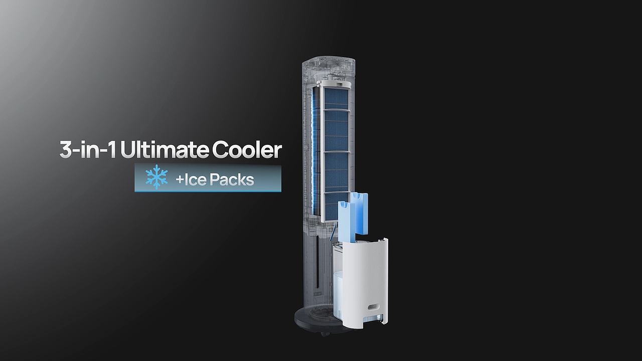 DREO ｜Evaporative Cooler 712S 冷塔扇海外TVC（图ZNDA2NjUwNTc2） - 动画/影视 - 站酷设计师比奇堡的刁民原创素材 - 站酷ZCOOL