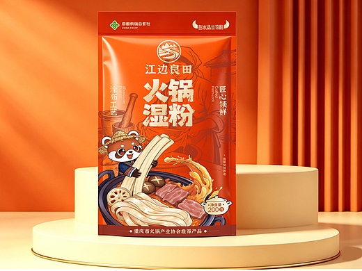 浓郁地域市井烟火国潮插画风质感食品包装设计