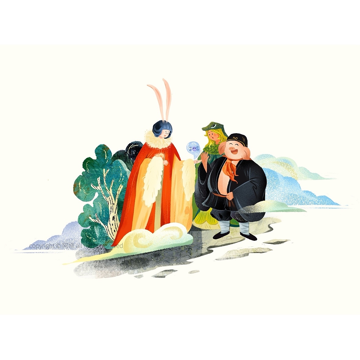 十二生肖系列插画 -绘本杂志配图（图ZNDA2NjU2Mzg4） - 儿童插画 - 站酷设计师阿修wenzi原创素材 - 站酷ZCOOL