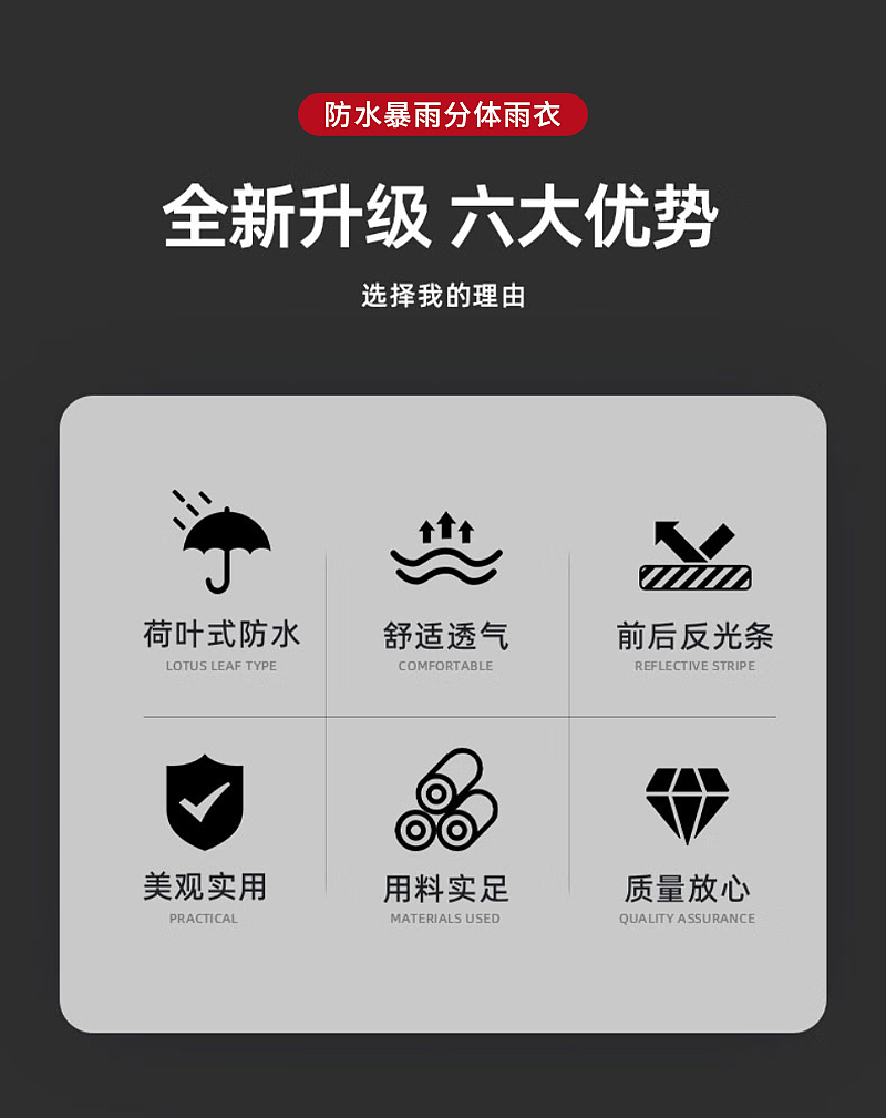 防暴雨雨衣 | 拼多多详情（图ZNDA2NjYwMjIw） - 电商 - 站酷设计师大倩倩设计工作室原创素材 - 站酷ZCOOL