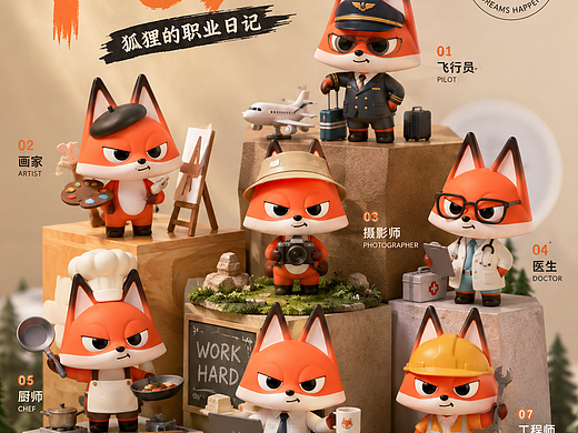 软萌狐狸IP形象设计来啦，留下你的行业，我来设计