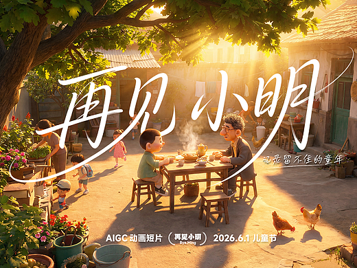 儿童节AIGC短片《再见 · 小明》