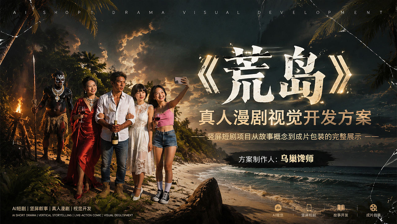 《荒岛》真人漫剧整体方案展示（图ZNDA2NjY3NjUy） - AI作品 - 站酷设计师前进视觉原创素材 - 站酷ZCOOL