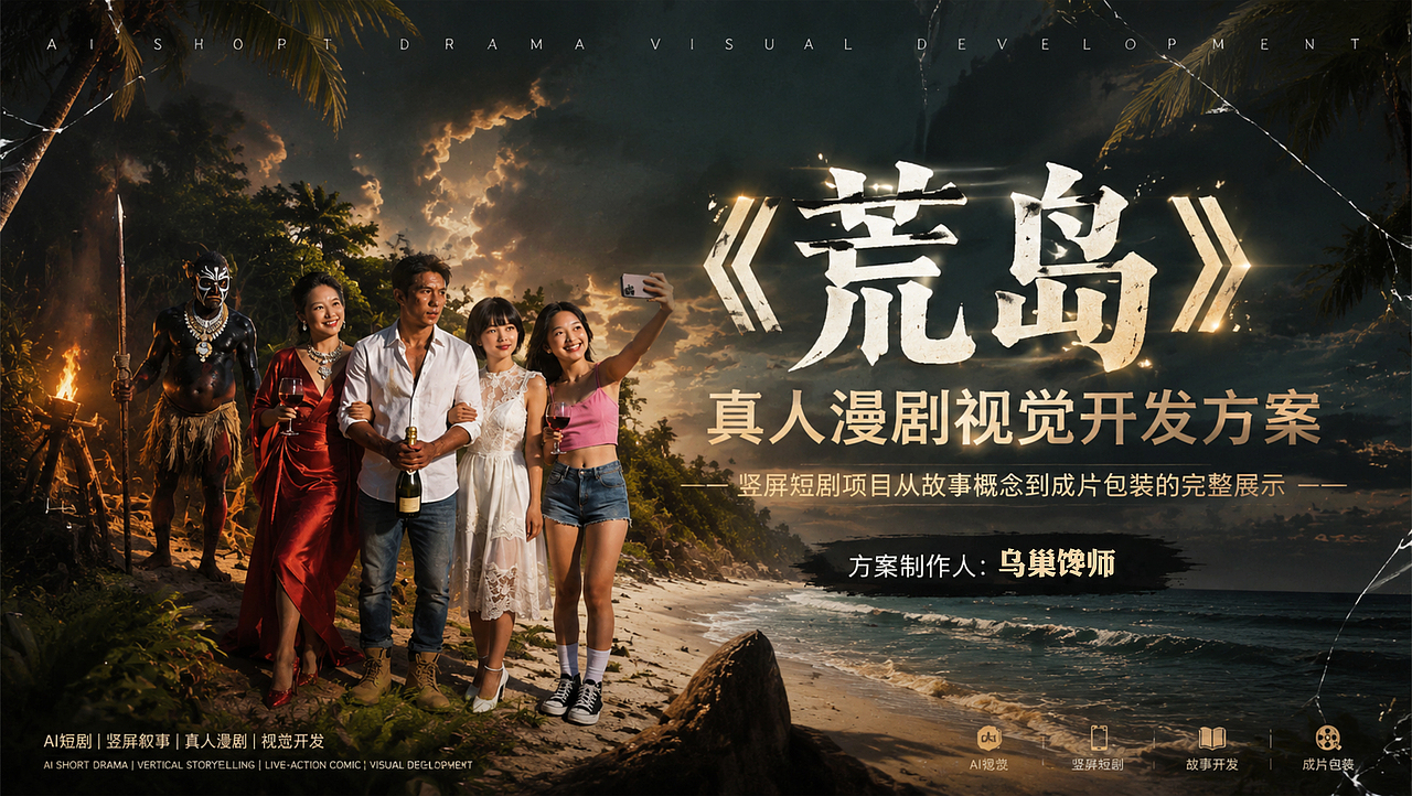 《荒岛》真人漫剧整体方案展示（图ZNDA2NjY3NjUy） - AI作品 - 站酷设计师前进视觉原创素材 - 站酷ZCOOL