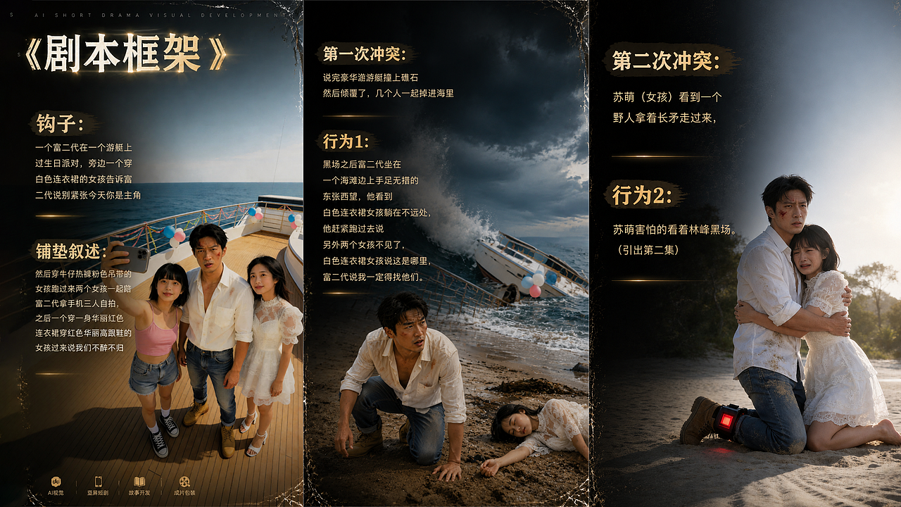 《荒岛》真人漫剧整体方案展示（图ZNDA2NjY3NzA0） - AI作品 - 站酷设计师前进视觉原创素材 - 站酷ZCOOL