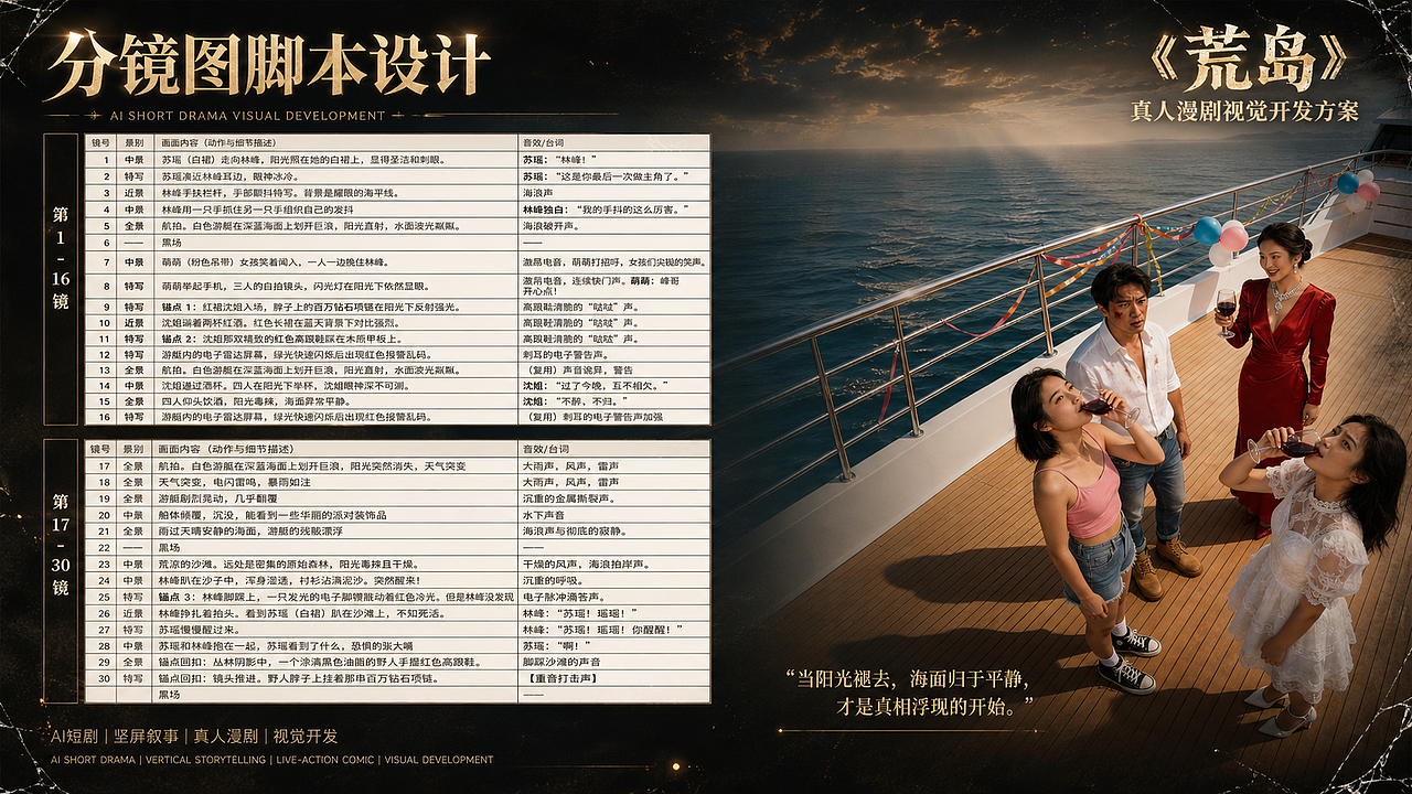 《荒岛》真人漫剧整体方案展示（图ZNDA2NjY3ODIw） - AI作品 - 站酷设计师前进视觉原创素材 - 站酷ZCOOL