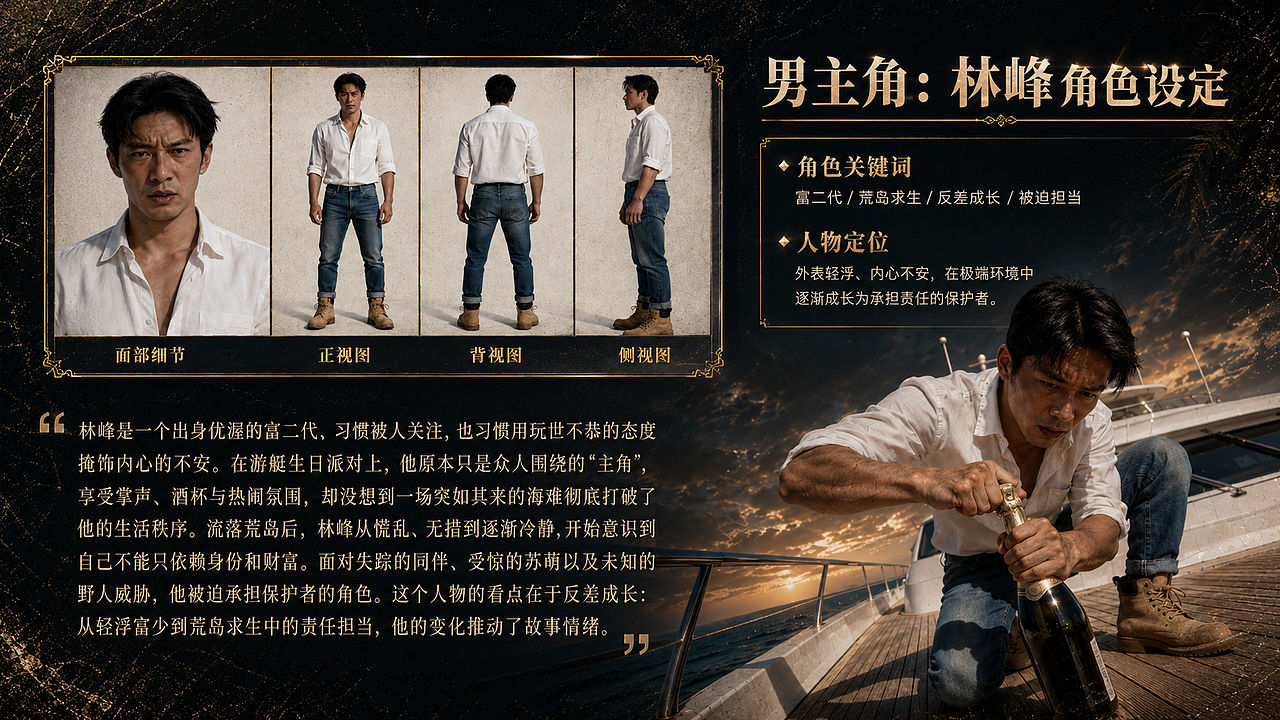 《荒岛》真人漫剧整体方案展示（图ZNDA2NjY3ODI4） - AI作品 - 站酷设计师前进视觉原创素材 - 站酷ZCOOL