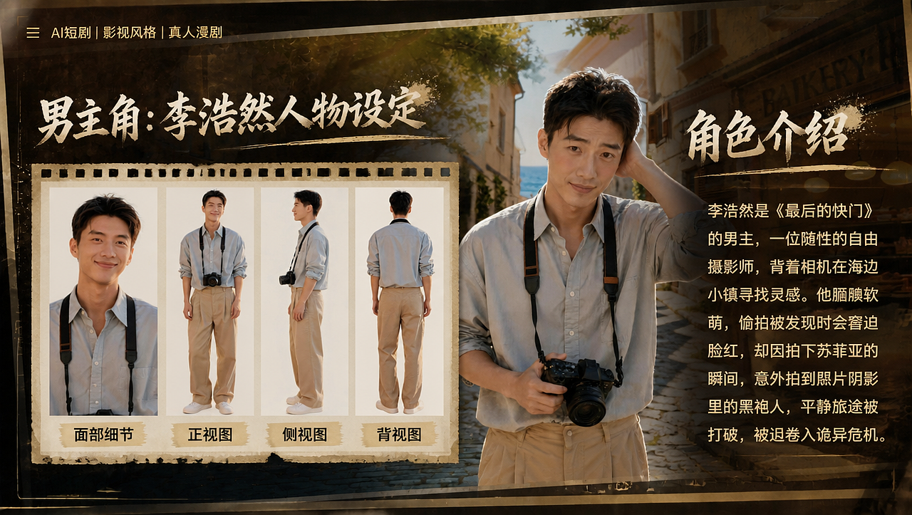 《最后的快门》真人漫剧整体方案展示（图ZNDA2NjY4MjQ4） - AI作品 - 站酷设计师萧瑟漫剧视觉原创素材 - 站酷ZCOOL