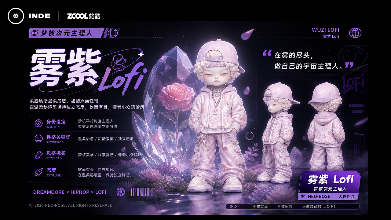 NEO-ROSE | 冲破孤独边界 嘻哈共赴次元狂欢（图ZNDA2NjY5NjI4） - 人物/生物 - 站酷设计师AI探险家欣酱原创素材 - 站酷ZCOOL