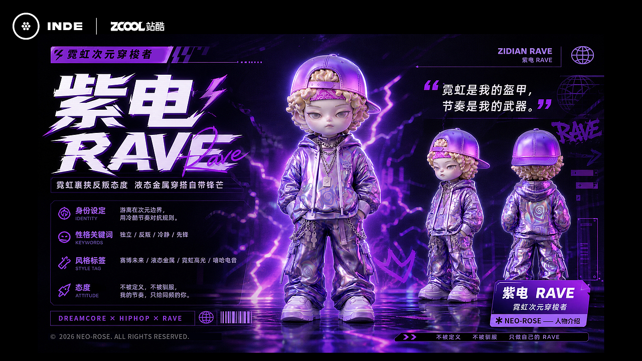 NEO-ROSE | 冲破孤独边界 嘻哈共赴次元狂欢（图ZNDA2NjY5NjM2） - 人物/生物 - 站酷设计师AI探险家欣酱原创素材 - 站酷ZCOOL