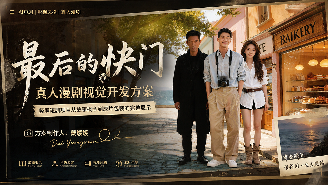 《最后的快门》真人漫剧整体方案展示（图ZNDA2NjcwMTgw） - AI作品 - 站酷设计师萧瑟漫剧视觉原创素材 - 站酷ZCOOL