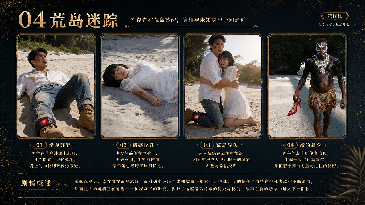 《荒岛》真人漫剧整体方案展示（图ZNDA2NjcyMzg4） - AI作品 - 站酷设计师前进视觉原创素材 - 站酷ZCOOL