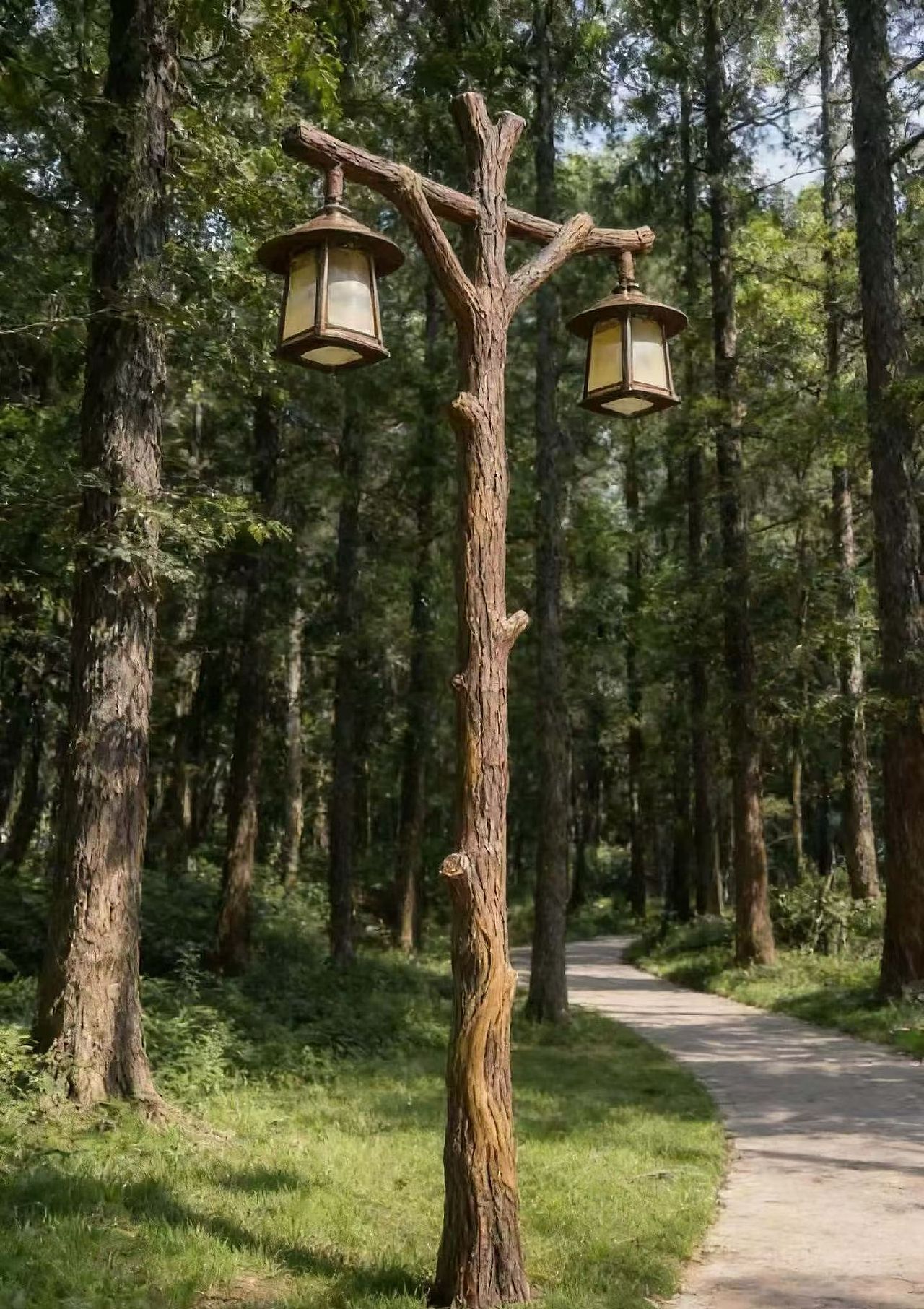 复古仿木景观路灯（图ZNDA2Njc0OTYw） - 环境/建筑摄影 - 站酷设计师世博光电景观灯原创素材 - 站酷ZCOOL