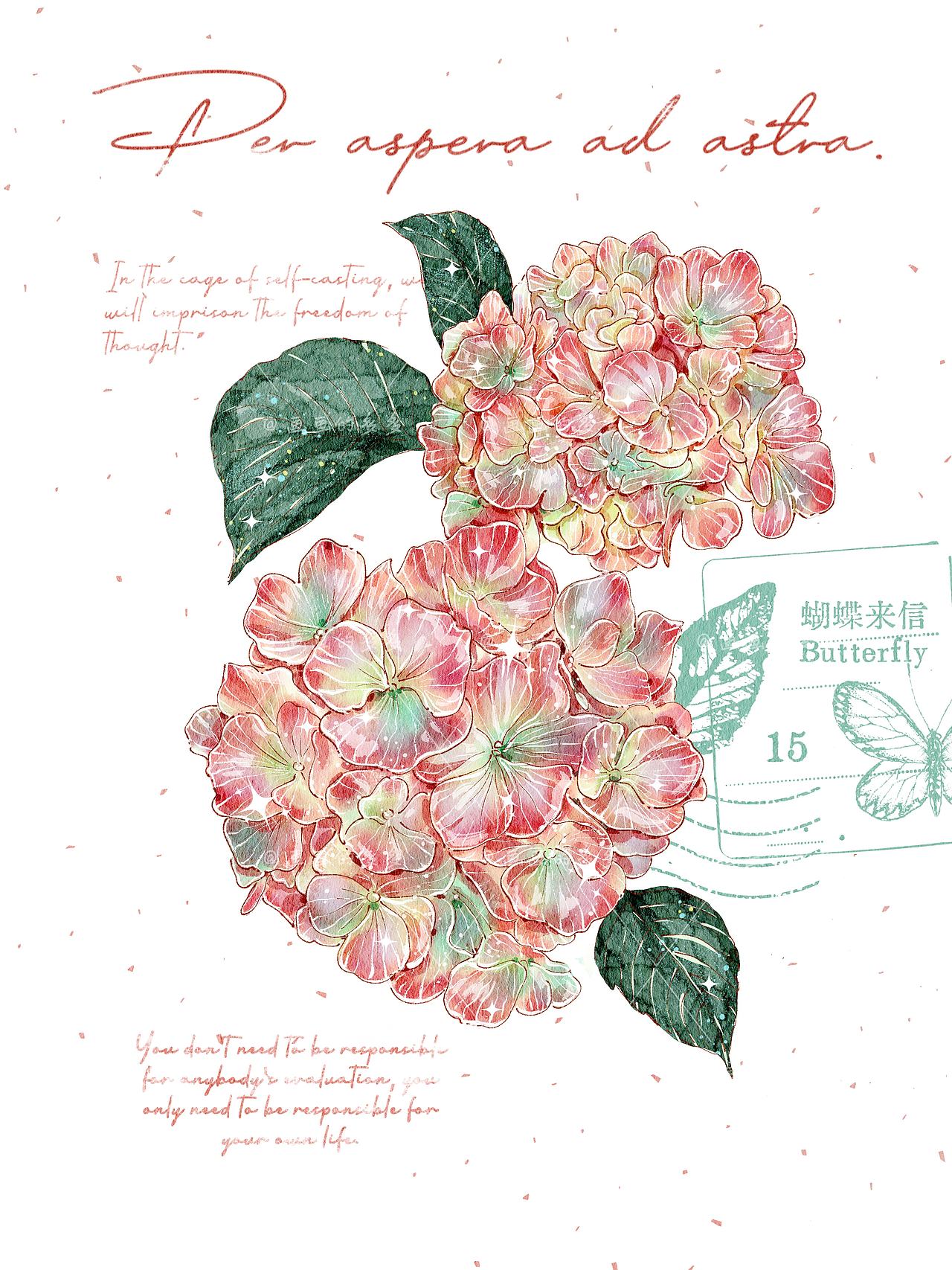 治愈花笺系列（图ZNDA2Njg3NDMy） - 商业插画 - 站酷设计师插画师多多原创素材 - 站酷ZCOOL